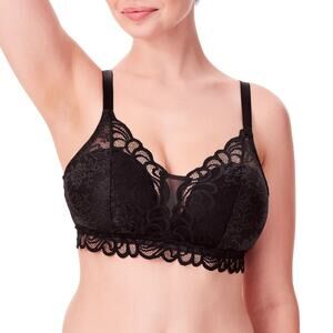 NWT Bali DF6591 Lace Desire Support Womens 2XL Black Wire Free Convertible Back